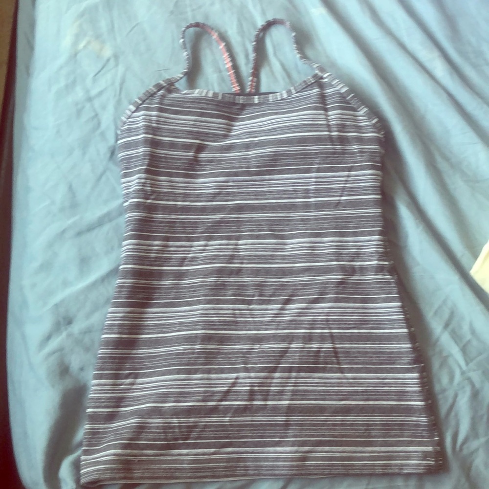 Lululemon Striped Racerback with built in bra!